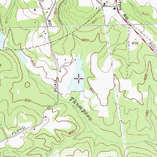 Topographic Map of Floyds Lake, GA