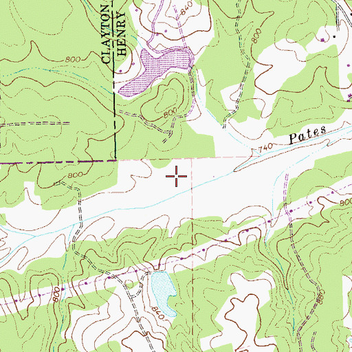 Topographic Map of Harbins Lake, GA