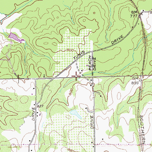 Topographic Map of Dailey Dam, GA