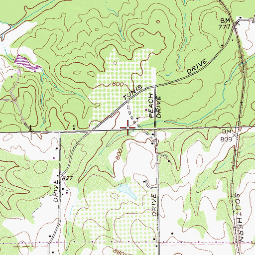 Topographic Map of Dailey Dam, GA