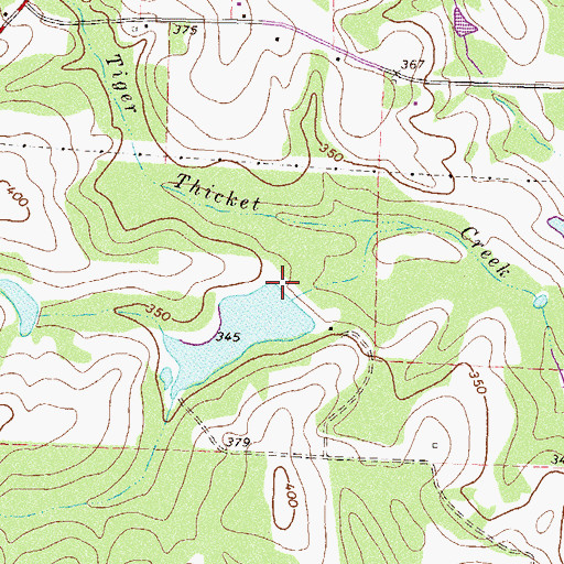 Topographic Map of Strickland Dam, GA