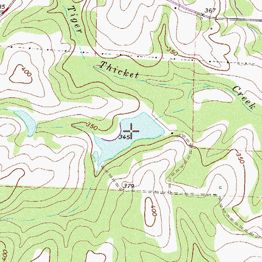 Topographic Map of Strickland Lake, GA