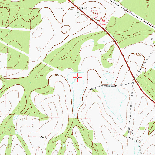 Topographic Map of Harold Lake Dam, GA