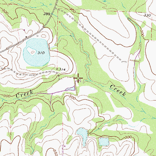 Topographic Map of Carter Lake Dam, GA