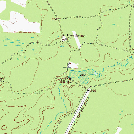 Topographic Map of Jordan Company Lake Dam, GA