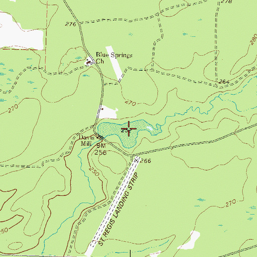 Topographic Map of Jordan Company Lake, GA