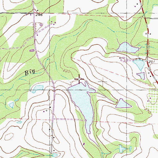 Topographic Map of Bridge Creek Structure Number Eight Dam, GA