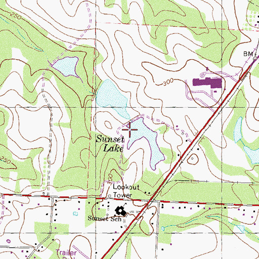 Topographic Map of Beatles Lake Dam, GA