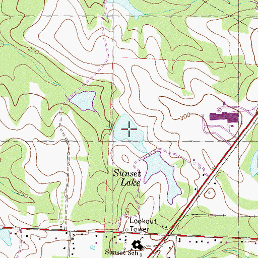 Topographic Map of Beadles Lake, GA