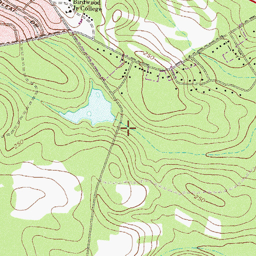 Topographic Map of Millpond Plantation Lake Dam, GA