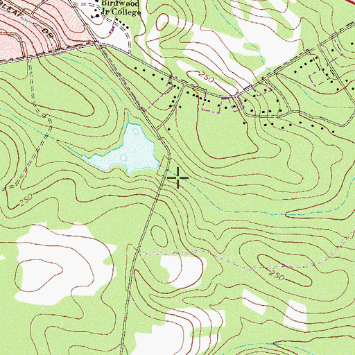 Topographic Map of Millpond Plantation Lake, GA