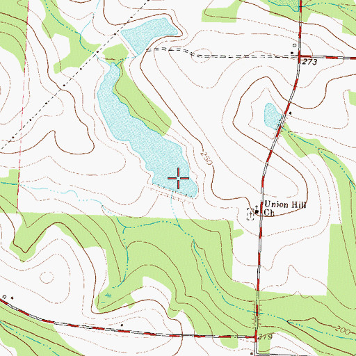 Topographic Map of Griffin Lake Dam, GA
