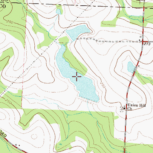 Topographic Map of Griffin Lake, GA