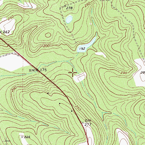 Topographic Map of Davis Lake Dam, GA