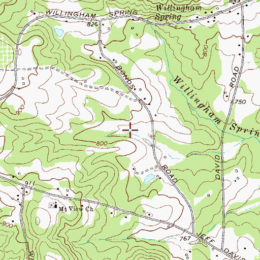 Topographic Map of Franklin Lake, GA