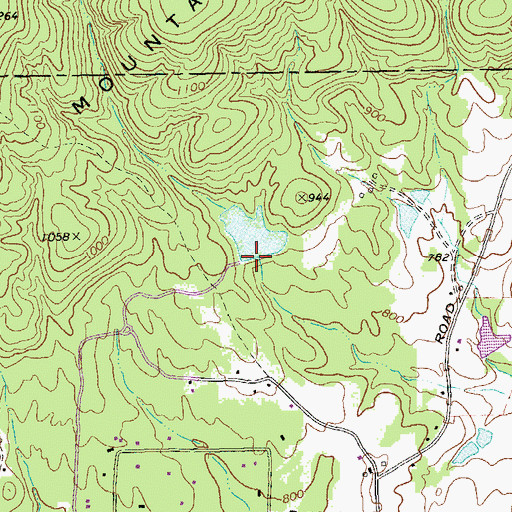 Topographic Map of Hightower Dam, GA