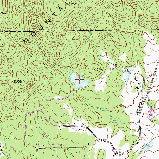 Topographic Map of Hightower Lake, GA