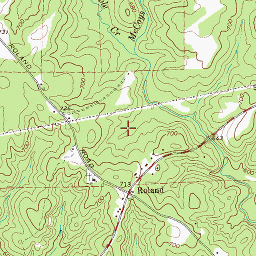 Topographic Map of Hammonds Lake, GA