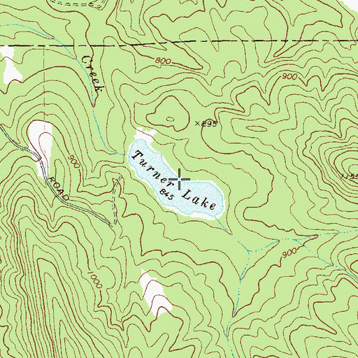 Topographic Map of Turner Lake Dam, GA