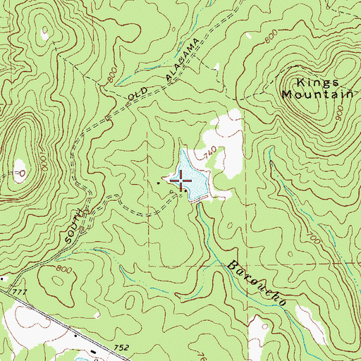 Topographic Map of New Lake Dam, GA