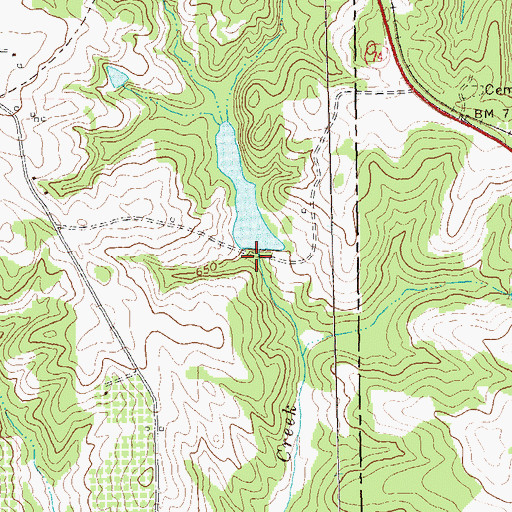 Topographic Map of Turner Dam, GA