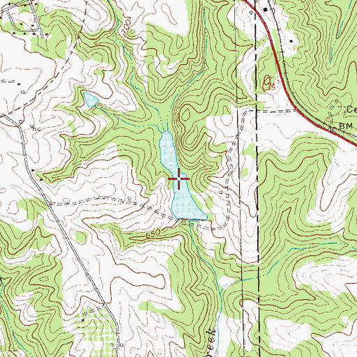 Topographic Map of Turner Lake, GA