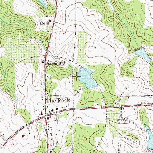 Topographic Map of McGehee Lake Dam, GA
