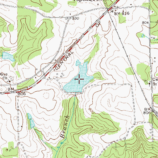 Topographic Map of Nash Lake, GA
