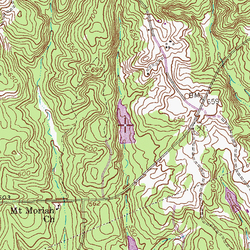 Topographic Map of Nelson Lake, GA