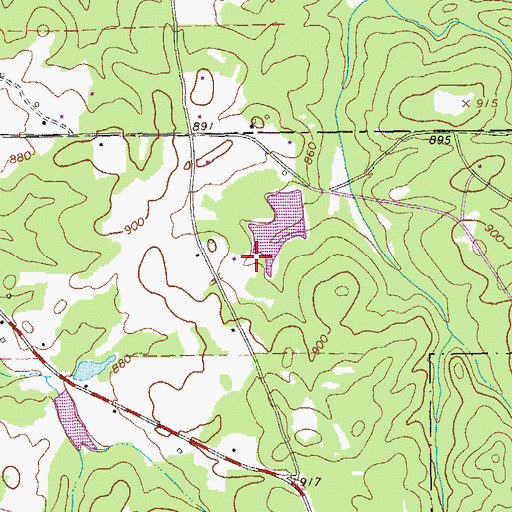 Topographic Map of Phillips Dam, GA