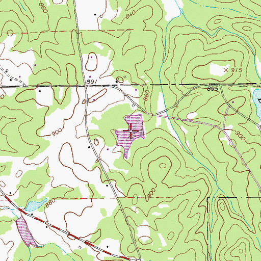 Topographic Map of Phillips Lake, GA