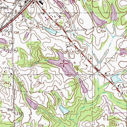 Topographic Map of Storey Lake, GA