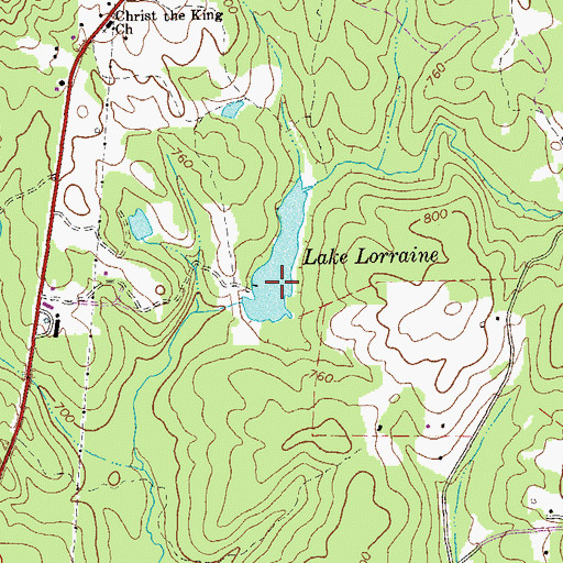 Topographic Map of Palmetto Creek Structure Number One Lak, GA