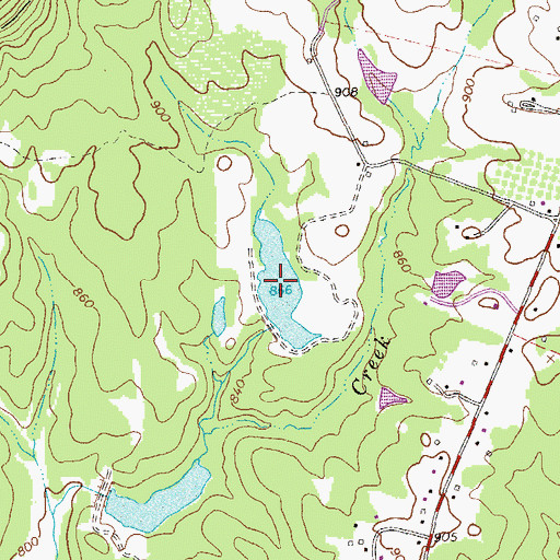 Topographic Map of Parker Lake, GA