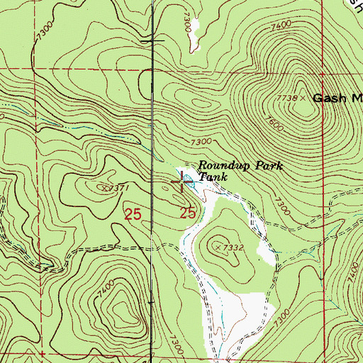 Topographic Map of Roundup Park Tank, AZ