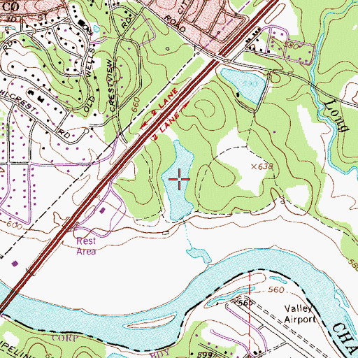 Topographic Map of Beal Lake, GA