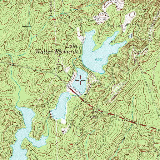 Topographic Map of Middle Huston Lake, GA