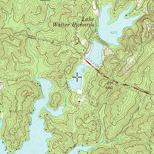 Topographic Map of South Huston Lake, GA