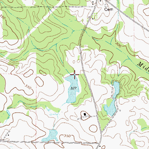 Topographic Map of Spear Lake Dam, GA