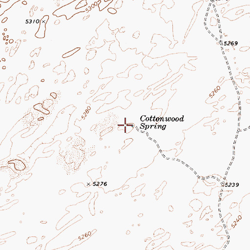 Topographic Map of Cottonwood Spring, AZ
