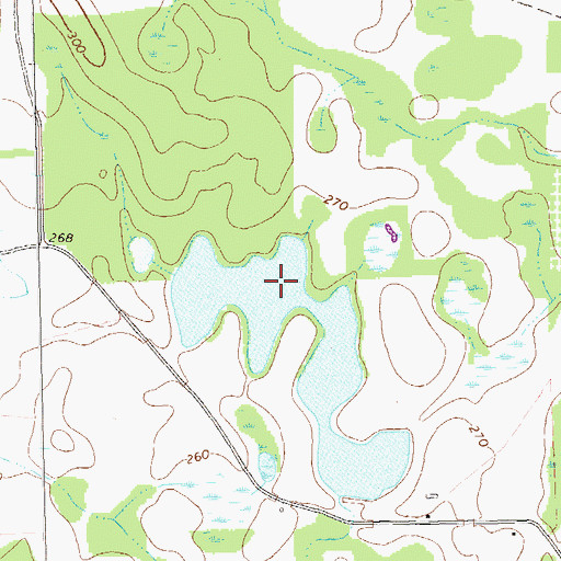 Topographic Map of Albany Lake, GA