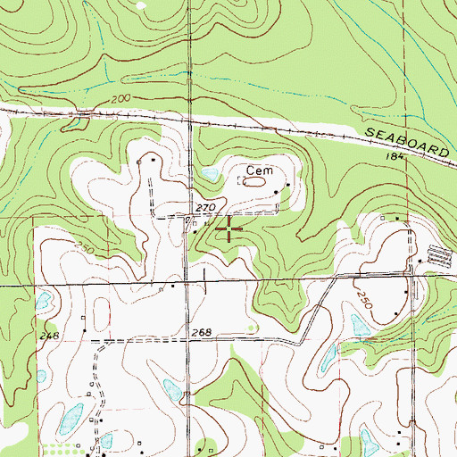 Topographic Map of Ezell Lake, GA