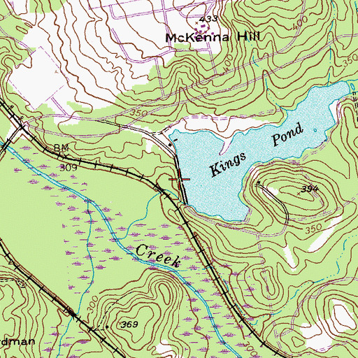 Topographic Map of Victory Pond Dam, GA