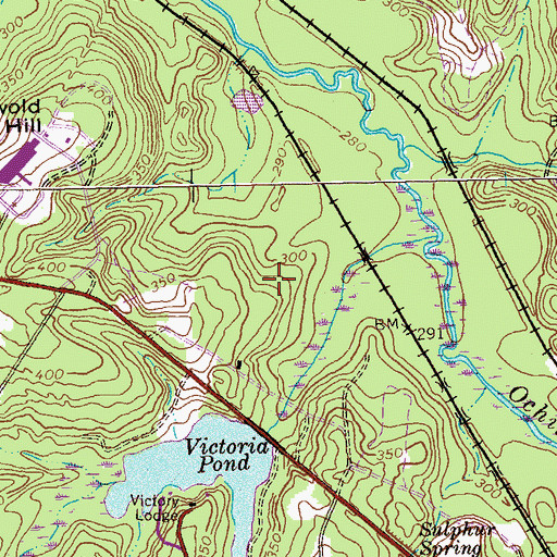 Topographic Map of Victory Pond, GA