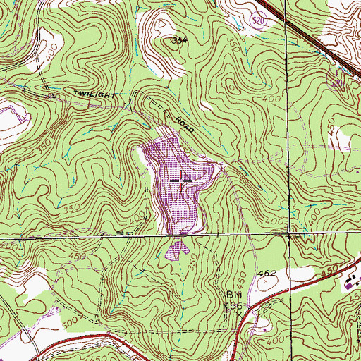 Topographic Map of Twilight Pond, GA