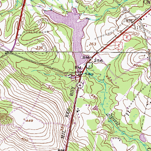 Topographic Map of Gordon Lake, GA