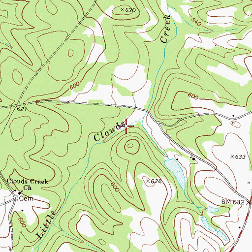 Topographic Map of South Fork Broad River Number Six Dam, GA