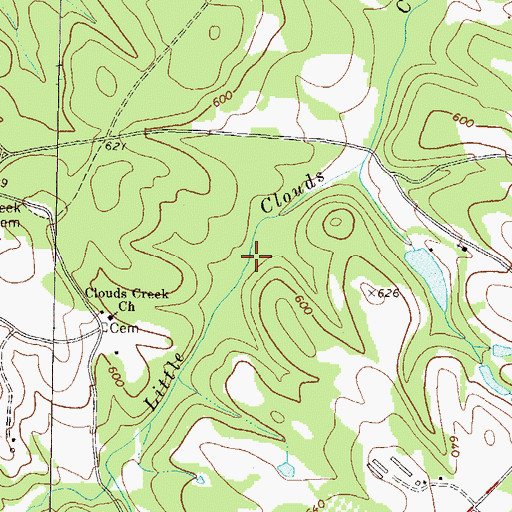 Topographic Map of Dam Number Six, GA