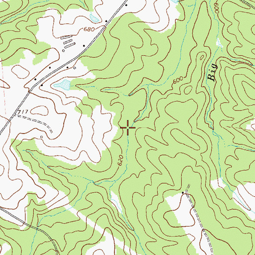 Topographic Map of South Fork Broad River Number 65 Dam, GA
