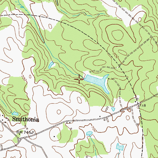 Topographic Map of Oliver Lear Dam, GA